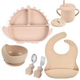 Набор силиконовой посуды 2Life Y15 6 предметов Бежевый (v-11264)
