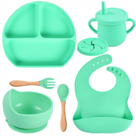 Набор силиконовой посуды 2Life Y13 6 предметов Зеленый (v-11141)