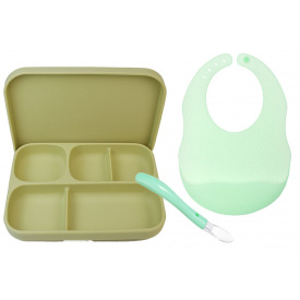 Набор силиконовой посуды 2Life 3 предмета Зеленый (vol-10466)