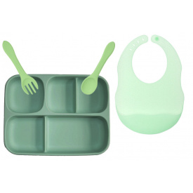 Набор силиконовой посуды 2Life 4 предмета Зеленый (vol-10479)