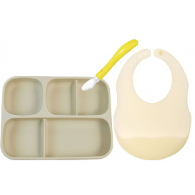 Набор силиконовой посуды 2Life 3 предмета Бежевый (vol-10475)