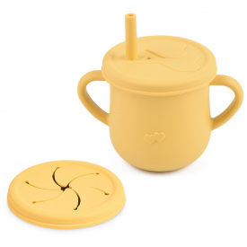 Поильник-непроливайка силиконовый контейнер для снеков 2Life Y 28 200 мл Оранжевый (vol-10069)