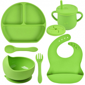 Набор силиконовой посуды 2Life Y7 6 предметов Зеленый (vol-10984)