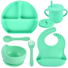 Набор силиконовой посуды 2Life Y13 6 предметов Зеленый (vol-10990)