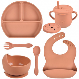 Набор силиконовой посуды 2Life Y27 6 предметов Коричневый (v-11004)