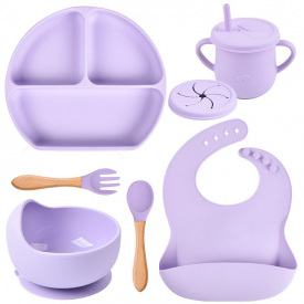 Набор силиконовой посуды 2Life Y2 6 предметов Фиолетовый (v-11130)