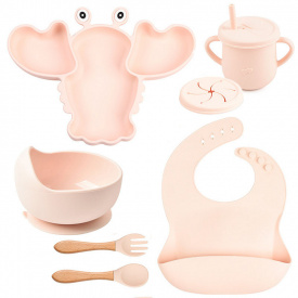 Набор посуды 2Life Y4 6 предметов Розовый (v-11186)