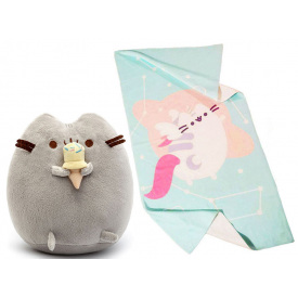 Набір 2Life Pusheen Cat з рушником та м'якою іграшкою 50х100 см n-12361