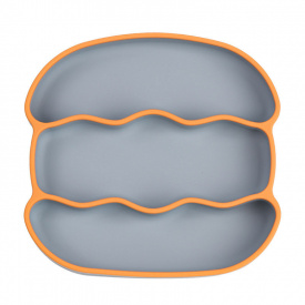 Тарілка Хвиля Y18+Y25 Сіра з помаранчевим (v-12000)