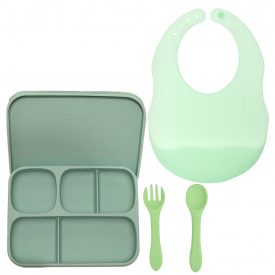 Набор силиконовой посуды 2Life 4 предмета Зеленый (vol-10480)