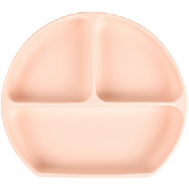 Детская трёх-секционная силиконовая тарелка с присоской 2Life Y4 660 мл Розовый (vol-10046)