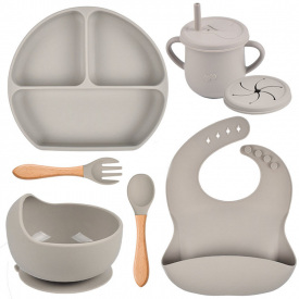 Набор силиконовой посуды 2Life Y20 6 предметов Серый (v-11148)