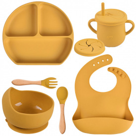 Набор силиконовой посуды 2Life Y17 6 предметов Желтый (v-11145)