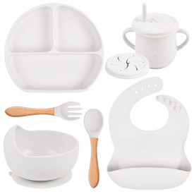 Набор силиконовой посуды 2Life Y23 6 предметов Белый (v-11151)