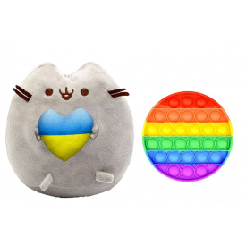 Комплект S&T М'яка іграшка 23х25 см та Pop it (vol-10391)