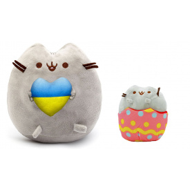 Набір м'яких іграшок S&T Pusheen cat 23х25 см та 15х12 см (vol-10452)