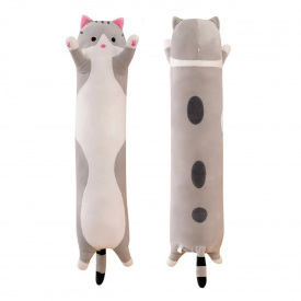 Подушка-обіймашка Кіт SBT group Сірий 50 см
