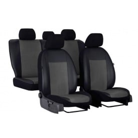 Авто чехлы комбинированые Ford Fiesta (1983-1989) POK-TER Unico Premium с серой вставкой
