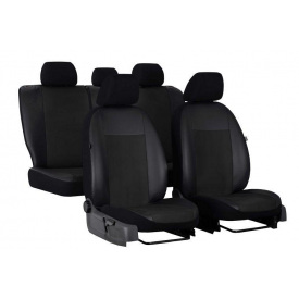 Авто чехлы комбинированые Chevrolet Aveo (2002-2011) POK-TER Unico Premium с черной вставкой