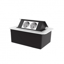 Розетка мебельная двойная Livolo белый (VL-SHS012-TCWP-W)