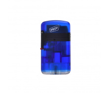 Зажигалка газовая 2 турбо Prof Double Jet Flame Transparent Синяя (40803728BLU)