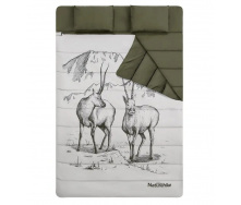 Спальный мешок двухместный с подушками Naturehike NH21MSD06 215x145 см Зеленый (2236263149)