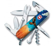 Складной нож Victorinox Climber Ukraine 91 мм 15 функций Свободный Сокол (1.3703.7_T3230pw)