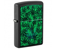 Зажигалка бензиновая Zippo Cannabis Design Black Light (48736)