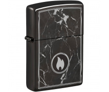Зажигалка бензиновая Zippo Marble Flame Design Черный (46571)