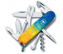 Складной нож Victorinox Climber Ukraine 91 мм 15 функций Желто-синий (1.3703.7_T3100pw)