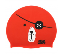 Шапочка для плавания силиконовая юниорская MadWave Junior PIRATE M057312 Красный