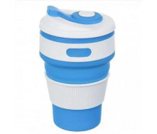 Стакан раскладной силиконовый COLLAPSIBLE Coffee Cup 350 ml Синий (101045BL)