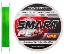Шнур Favorite Smart PE 4x 150м #3.0/0.296мм 15.5кг Зеленый (1013-1693.10.30)