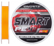 Шнур Favorite Smart PE 4x 150м Оранжевый 3.0/0.296мм 15.5кг 35lb (1693-10-22)