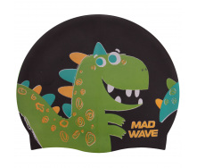 Шапочка для плавания детская MadWave Junior DINO M057916 Черный