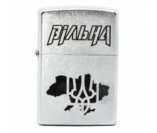 Зажигалка бензиновая Zippo Street Chrome 207 с гравировкой Вільна Серебристая (207 V)