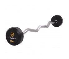 Штанга изогнутая Zelart TA-2687-15 15кг Черный