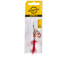 Блесна вращающаяся с бородкой LJ SPIN X ROUND 01 весом 3,5 г (цв.GR)