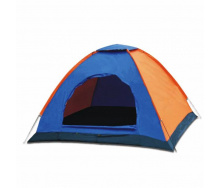 Палатка туристическая 4-х местная Camp Tent 2х2х1.5м Синий с оранжевым