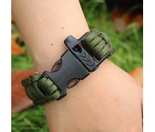 Браслет выживания из паракорда BTB af / 001 KS green