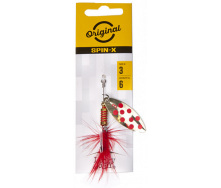 Блесна вращающаяся с бородкой LJ SPIN X LONG 03 весом 6 г (цв.GR)
