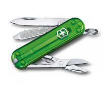 Складной нож Victorinox Classic 58 мм 7 функций Зеленый полупрозрачный (0.6223.T41G)