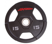 Блины диски полиуретановые LIFE FITNESS SC-80154-15 15кг Черный