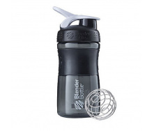 Шейкер спортивный Blender Bottle SportMixer 20oz/590ml Black White (1838398002)