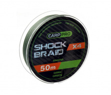 Шок-лидер Carp Pro Shock Braid PE X4 0.16мм 50м Dark Green