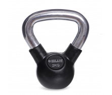 Гиря обрезиненная Zelart ТА-5162-2 2кг Черный