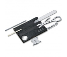 Мультитул Швейцарская карта Victorinox SwissCard Nailcare Черный полупрозрачный (0.7240.T3)