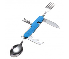 Мультитул туристический с ложкой и вилкой RIAS 5561 6в1 Blue (3_02384)