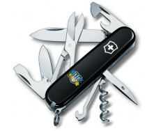 Складной нож Victorinox Climber Ukraine Герб Украины с цветочным флагом (1.3703.3_T1280u)