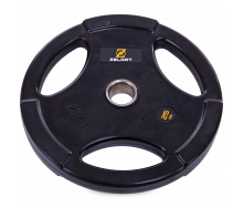 Блины (диски) обрезиненные Zelart TA-2673-25 25кг 51мм Черный
